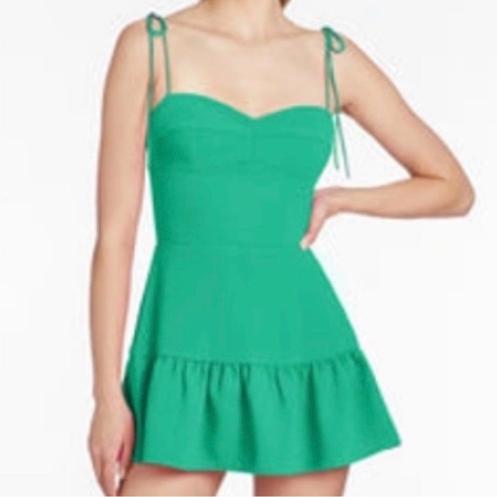 Amanda Uprichard Vibrant Green Mini Dress